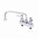 T&S Brass B-1111 Deck Mount Workboard Faucet with 8" Swing Nozzle and 4" Centers