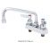 T&S Brass B-1113-XS Deck Mount Workboard Faucet with 12" Swing Nozzle and 2" Extended Shanks