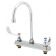T&S Brass B-1139 Deck Mount Workboard Faucet with 11 3/8" Swivel Gooseneck Nozzle and 8" Centers