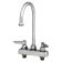 T&S Brass B-1141 Deck Mount Workboard Faucet with 11 3/8" Swivel Gooseneck Nozzle and 4" Centers