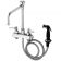 T&S Brass B-1177 4" Deck-Mounted Workboard Faucet with Rigid Vacuum Breaker Nozzle and 4' Spray Valve
