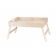 Cal-Mil 22381-1-71 Blonde 8” x 22-1/2” x 17” Wooden Room Service Tray With Fold-Out Legs