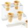 Cal-Mil 3601-4 Clear 6" High 7" Wide 4-Cone Acrylic Ice Cream Cone Holder With 2" Diameter Cutouts