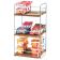 Cal-Mil 3704-3-49 Wood / Chrome Frame 26" High 13" Wide Mid-Century 3-Tier Merchandiser With Adjustable Wood Shelves
