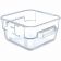 Carlisle 1072007 Clear Polycarbonate StorPlus 2 Qt Textured Non-Slip finish Square Food Storage Container