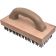 Carlisle 4067600 Brown 9 Inch Wood Butcher Block Brush With Plastic Handle And Flat Steel Wire Bristles