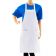Chef Approved 167026WH White Poly-Cotton Full Length Bib Apron w/ 2 Pockets - 34"L x 32"W