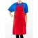 Chef Approved 167601BACRD Red Poly-Cotton Full Length Bib Apron w/ 2 Pockets - 34"L x 30"W