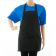 Chef Approved 167BAFHBK Black Poly-Cotton Mid Length Bib Apron w/ 3 Pockets - 25"L x 28"W