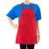 Chef Approved 167BAFHRD Red Poly-Cotton Mid Length Bib Apron w/ 3 Pockets - 25"L x 28"W