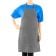 Chef Approved Bib Apron Full Length Gray Poly-Cotton w/ 2 Pockets & Adjustable Neck - 32"L x 28"W