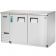 Everest Refrigeration EBB59-SS 57-3/4" Stainless Steel Two Section Solid Door Back Bar Cooler - 20 Cu. Ft.