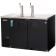 Everest Refrigeration EBD2-24 57-3/4" Black Two Section Direct Draw Keg Refrigerator - 2 Keg