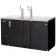 Everest Refrigeration EBD3-24 68" Black Two Section Direct Draw Keg Refrigerator - 3 Keg