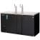 Everest Refrigeration EBD3 68" Black Two Section Direct Draw Keg Refrigerator - 3 Keg