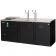 Everest Refrigeration EBD4-CT 89-1/4" Black Three Section Club Top Direct Draw Keg Refrigerator - 4 Keg