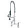 Krowne 18-606L Royal Series Deck Mount Space Saver Pre Rinse Faucet with Add-On 6" Swing Spout, 8" Centers