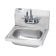 Krowne HS-2L Wall Mount 16" Wide Standard Stainless Steel Hand Sink, 4" OC Splash Mount Low-Lead Faucet And 6" Deep Bowl