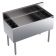 Krowne KR19-42DP Royal Series 42 Inch x 19 Inch Stainless Steel Insulated Underbar Ice Bin / Cocktail Unit With 2 Bottle Wells And 170 lb Ice Capacity