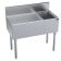 Krowne KR19-M36L-10 36"W x 19"D Underbar Multi-Station with 10 Circuit Cold Plate Ice Bin and Insulated Bottle Section