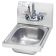 Krowne HS-9L Wall Mount 12" Wide Space Saver Stainless Steel Hand Sink, 4" OC Splash Mount Low-Lead Faucet And 6" Deep Bowl