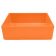Tablecraft M4004X Orange 10" Square Straight Sided Melamine Bowl