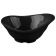 Tablecraft MB22BK 1 1/2 Ounce Frostone Collection Black Melamine Wavy Oval Serving Bowl