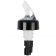 Winco PPA-063 .625 oz. Clear Spout / Black Tail Measured Liquor Pourer with Collar - 12/Pack