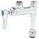 T&S Brass B-0155-LNEZ EasyInstall ADA Compliant Chrome-Plated Brass Add-On Faucet Without Nozzle For Pre-Rinse Units With Lever Handle And 1/4-Turn Eterna Compression Cartridge