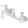 T&S Brass B-0232 Wall-Mount 8 Inch Centers ADA Compliant Pantry Mixing Faucet With 059X 6 Inch Swing Nozzle And Lever Handles With 1/4-Turn Eterna Compression Cartridges