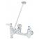 T&S Brass B-0665-CR-BSTR Wall-Mount 8 Inch Centers ADA Compliant Service Sink Mixing Faucet With Nozzle And Upper Wall Support Rod