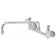 T&S Brass B-2299 Wall-Mount 8 Inch Centers ADA Compliant Chrome-Plated Brass Pantry Mixing Faucet With 063X 14 Inch Swing Nozzle And Lever Handles With 1/4-Turn Eterna Compression Cartridges