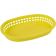 Tablecraft 1076Y 10-1/2" x 7" x 1-1/2" Yellow Oval Polypropylene Chicago Platter Fast Food Basket