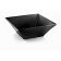 Tablecraft BKMB166 15.75" x 6" Frostone Melamine Square Black Bowl