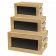 Tablecraft RCBCRATE1 3 Piece Natural Wood Crate Riser Set With Chalkboard