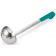 Vollrath 4980655 Teal Kool-Touch 6 oz JP Jacob's Pride Collection One-Piece Heavy-Duty Stainless Steel Serving Ladle With 12 3/8" Color-Coded Insulated Heat-Resistant Hook Handle