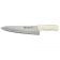 Winco KWP-101 Stäl 10" Hollow Ground Chef's Knife with White Handle