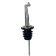 Winco PPM-4C Stainless Steel Tapered Liquor Pourer with Flip Cap - 12/Pack