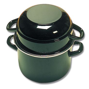 Matfer 070974 1 1/2 Qts. Mussel Pot With Lid For Empty Shells