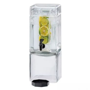 Cal-Mil 1112-1AINF 1.5 Gallon Square 18 1/2" x 7 1/4" x 9 1/4" Infusion Acrylic Beverage Dispenser