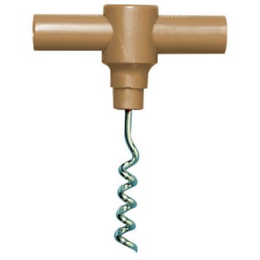 Spill Stop 132-00 Hand-Held T-Shaped Pocket Corkscrew - Beige