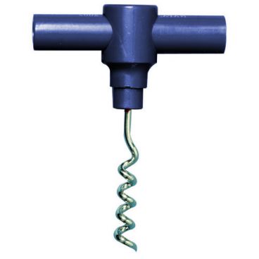 Spill Stop 132-05 Hand-Held T-Shaped Pocket Corkscrew - Blue