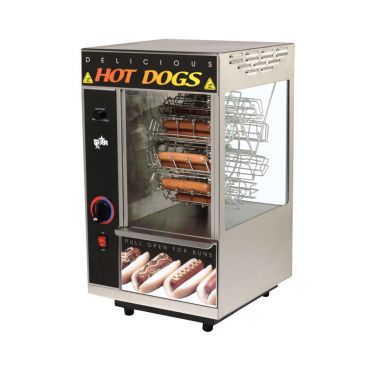 Star 174CBA Stainless Steel Cradle Style Hot Dog Electric Merchandiser / Cooker - 120V