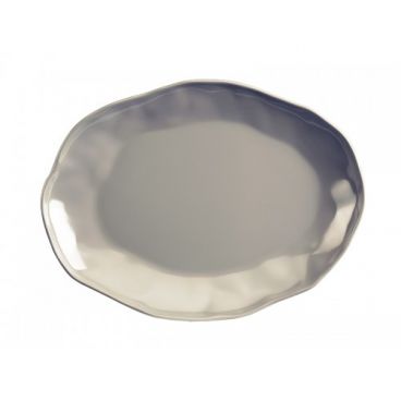 Cal-Mil 22306-912-102 Marin Dinnerware 1-1/4” x 12” x 9” Ash Grey Platter