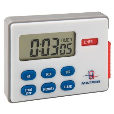 Matfer 250602 24 Hour Digital Timer with Magnetized Back and Clip