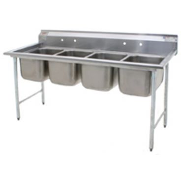 Eagle Group 314-16-4 Four Compartment Stainless Steel Commercial Sink without Drainboards - 76 1/2"