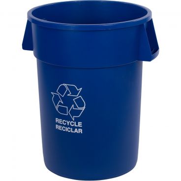 Carlisle 341044REC14 Blue Bronco Round 44 Gallon Recycle Container