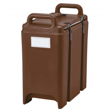 Cambro 350LCD131 Dark Brown 3.375 Gallon Camtainer Insulated Soup Carrier