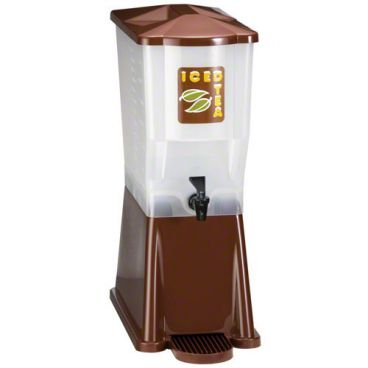 Tablecraft 354DP 3 Gallon Brown Slimline Beverage / Juice Dispenser