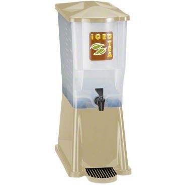 Tablecraft 356DP 3 Gallon Almond Slimline Beverage / Juice Dispenser